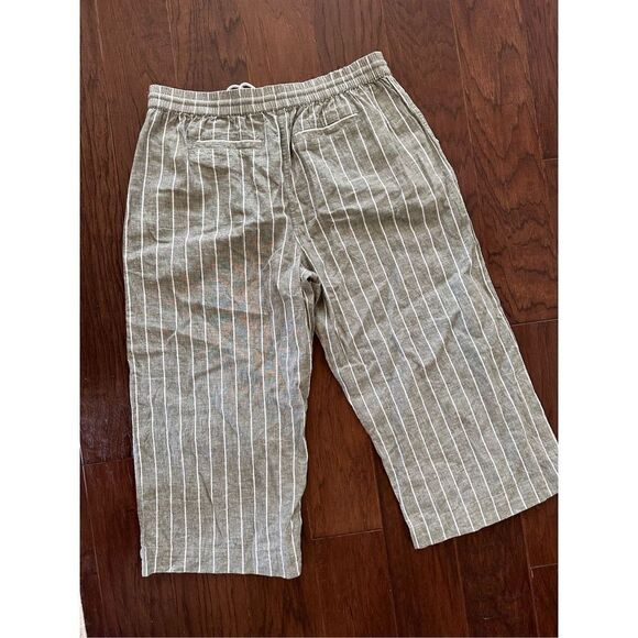 Beach Lunch Lounge Linen Blend Crops - Picture 2 of 6